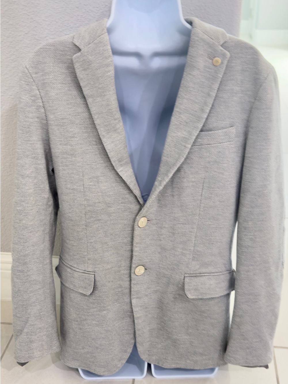 Zara Teens  Light Gray Casual Blazer - Modern Tailored Fit